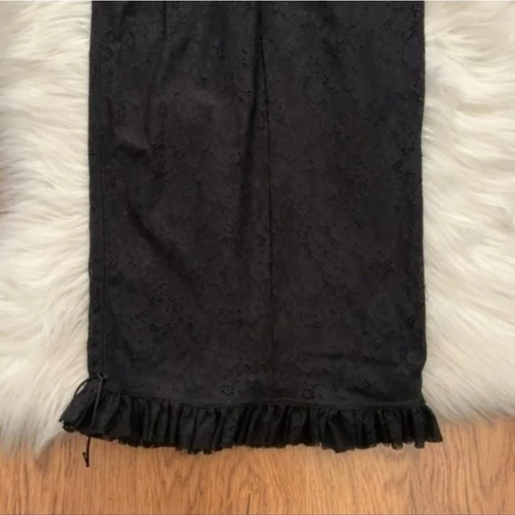 For Love And Lemons Gracie Dress, Black Lace Midi Dress With Tie Up Bust Size S - Picture 6 of 8